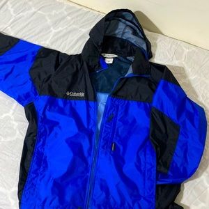Columbia Mens Medium Size Blue Rain Jacket